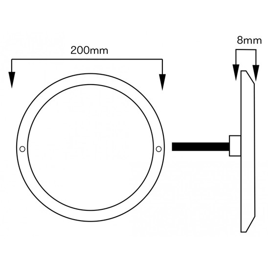 ΦΩΤΙΣΤΙΚΟ ABS FLAT SLIM Ø200mm 2