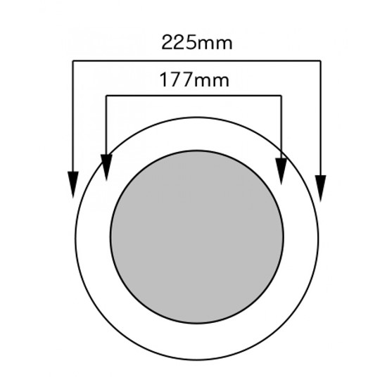 ΦΩΤΙΣΤΙΚΟ FLAT INOX Ø225mm µε βάση 2