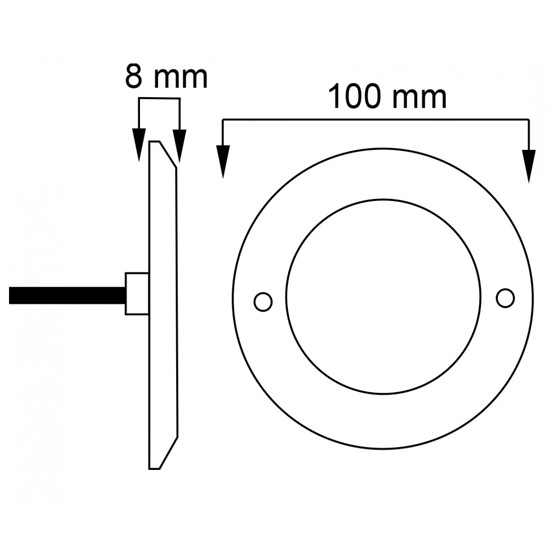 ΦΩΤΙΣΤΙΚΟ MINI SLIM INOX 316L Ø100mm DC 5