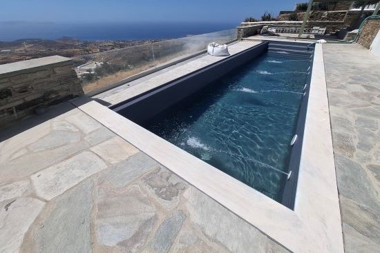 ΥΠΕΡΧΕΙΛΙΣΗ, Πισίνα Προκάτ με Υπερχείλιση Καταρράκτη στην Τήνο - Έργο 17