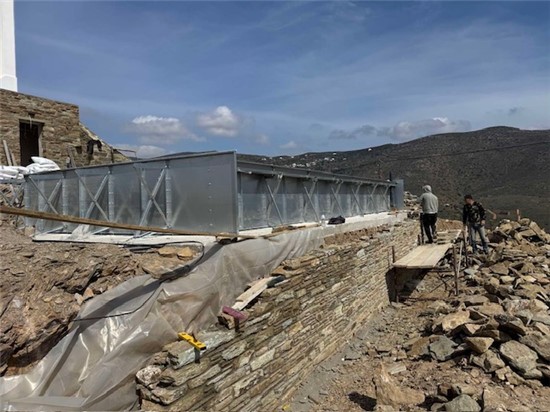 Πισίνα Προκάτ με Υπερχείλιση Καταρράκτη στην Άνδρο - Έργο 16 9