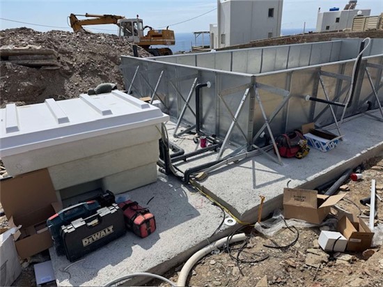 Πισίνα Προκάτ με Υπερχείλιση Καταρράκτη στην Άνδρο - Έργο 16 13