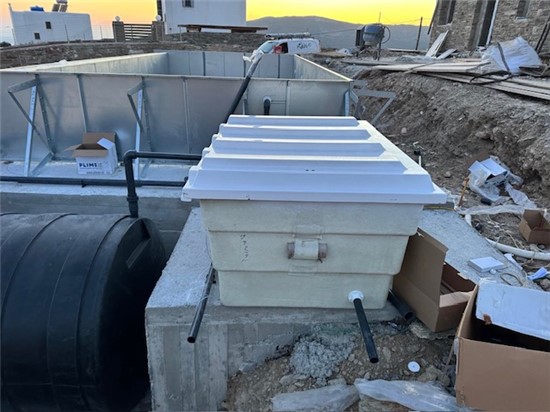 Πισίνα Προκάτ με Υπερχείλιση Καταρράκτη στην Άνδρο - Έργο 16 16