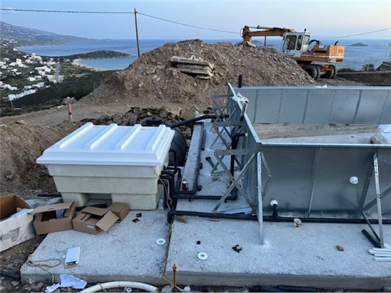 Πισίνα Προκάτ με Υπερχείλιση Καταρράκτη στην Άνδρο - Έργο 16 17