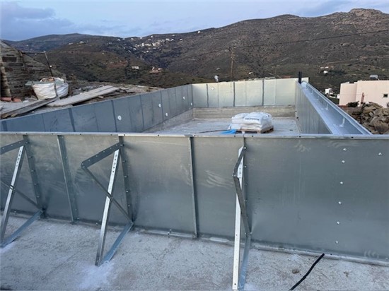 Πισίνα Προκάτ με Υπερχείλιση Καταρράκτη στην Άνδρο - Έργο 16 5