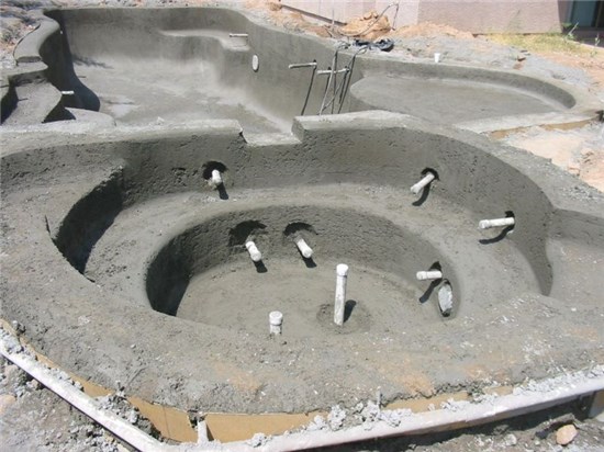 Στάδια κατασκευής πισίνας Gunite 6