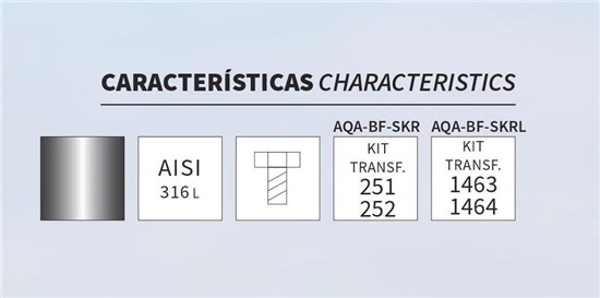 Ανοξείδωτα για skimmer – Σειρά AQA – Μοντέλο BFSKR 4