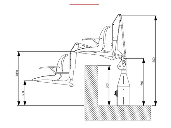 Υδραυλικό αναβατόριο – lift για άτομα με κινητικές δυσκολίες μοντέλο F100M 5
