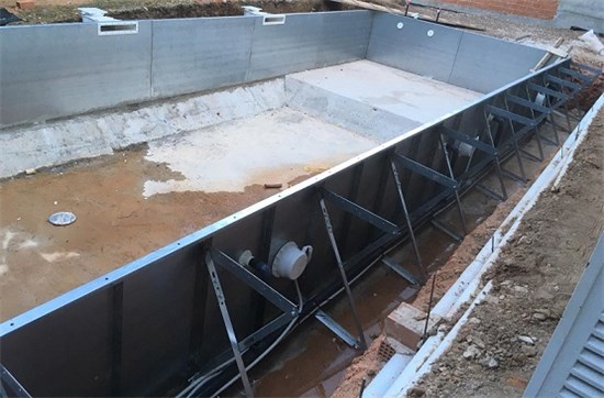 Έργα κατασκευής πισίνας Προκάτ με Σκίμμερ, Πισίνα προκάτ με σκίμμερ στη Φιλοθέη - Έργο 15 