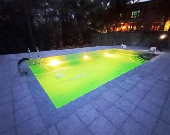 Πισίνα προκάτ με Σκίμμερ, Liner, Νεροκουρτίνα και φώτα RGB στην Εκάλη - Έργο 45 3