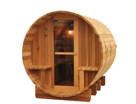 Passion Plus Sauna - Εξωτερικού Χώρου , BARREL SAUNAS - RUSTIC RED CEDAR