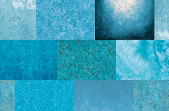 Πολύχρωμα Πλακάκια Πισίνας και Δαπέδου- Σειρά Vision, Vision Floral Blue Series