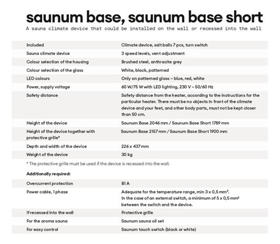 Saunum Base 8