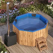 Για 7 άτομα Hot Tub με καύση ξύλου “Octa” από Fiberglass 11