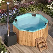 Για 7 άτομα Hot Tub με καύση ξύλου “Octa” από Fiberglass 13