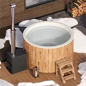 Για 4 άτομα Hot Tub με καύση ξύλου και εξωτερική θέρμανση 6