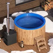 Για 4 άτομα Hot Tub με καύση ξύλου και εξωτερική θέρμανση 8