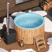 Για 4 άτομα Hot Tub με καύση ξύλου και εξωτερική θέρμανση 10