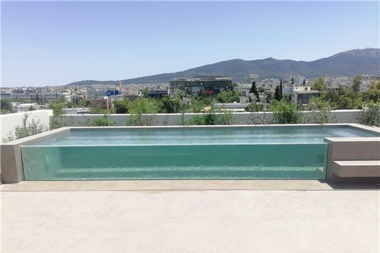 Ιδιωτικές Πισίνες, ΠΙΣΙΝΑ ΜΠΕΤΟΝ ΜΕ ΥΠΕΡΧΕΙΛΗΣΗ ΚΑΤΑΡΡΑΚΤΗ ΚΑΙ ΠΡΟΣΟΨΗ ΤΖΑΜΙ ΣΤΗ ΦΙΛΟΘΕΗ - ΕΡΓΟ 62